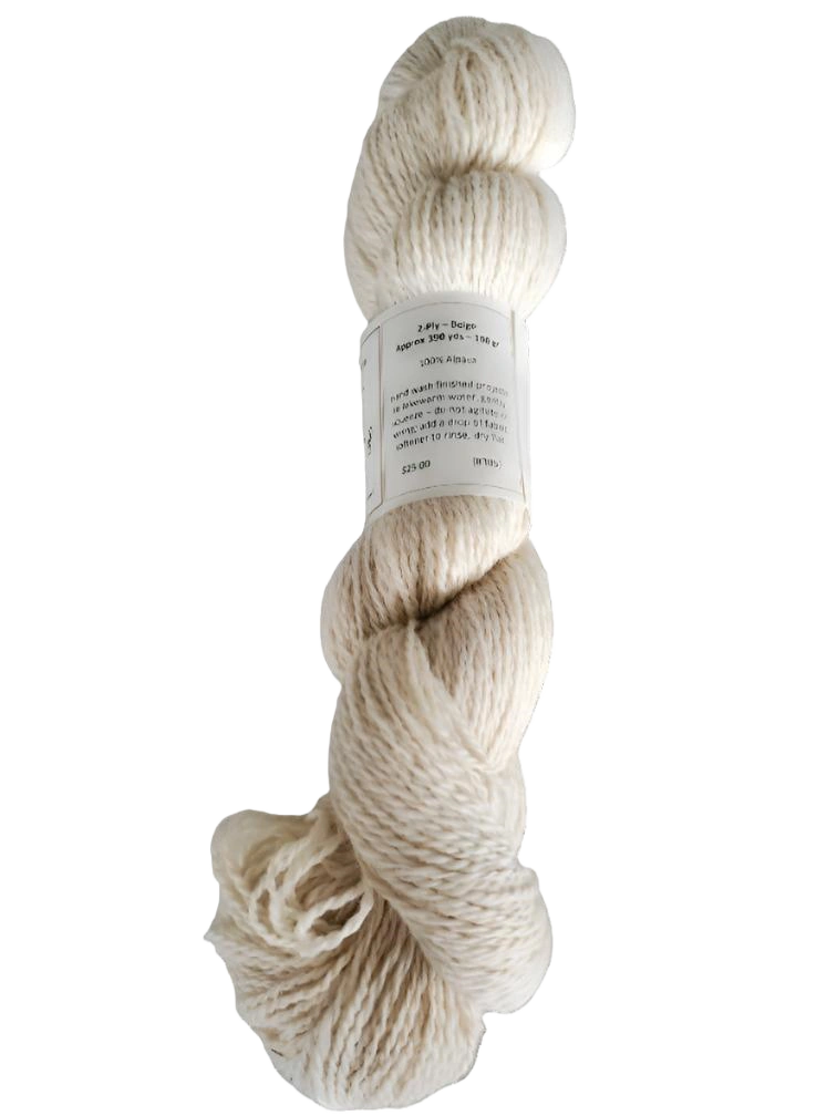 Luxurious Beige Alpaca Yarn – Soft 2-Ply, SKU 305: Cozy Comfort Awaits!