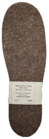 Luxuriously Soft Felted Alpaca Insoles – 22XL Comfort for Your Feet!